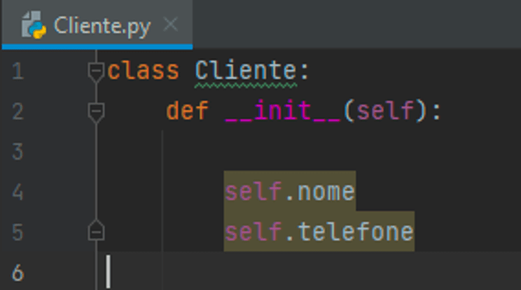 #PraCegoVer. A imagem mostra um recorte da tela de console do projeto Cliente.py.